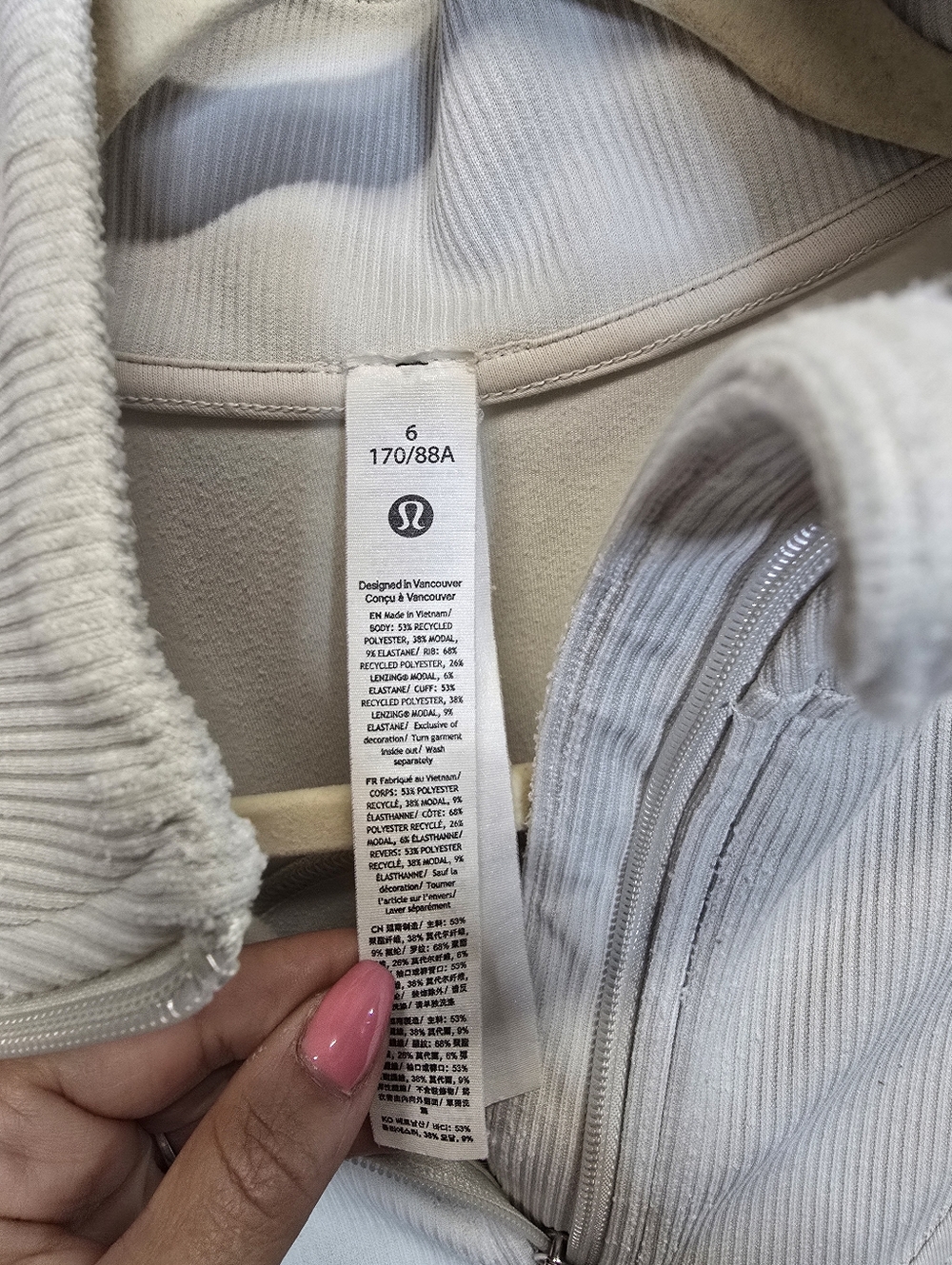 $118 Lululemon Brushed Softstreme Half Zip Pullover Size 6 - Picture 8 of 15